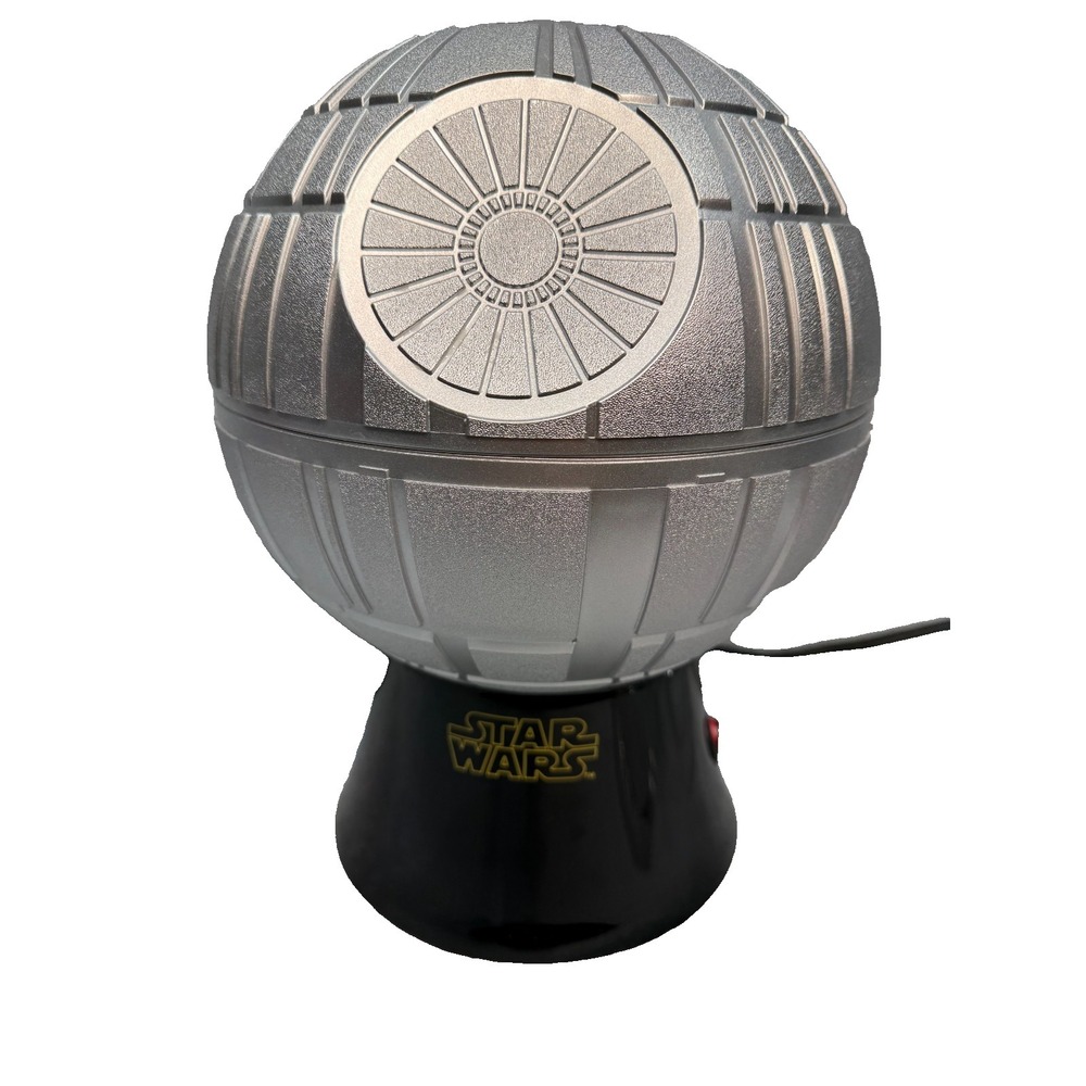 Star Wars Death Star Hot Air Popcorn Maker Disney Kitchen Appliance Works Bowl